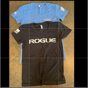 2 Rogue Fitness shirts